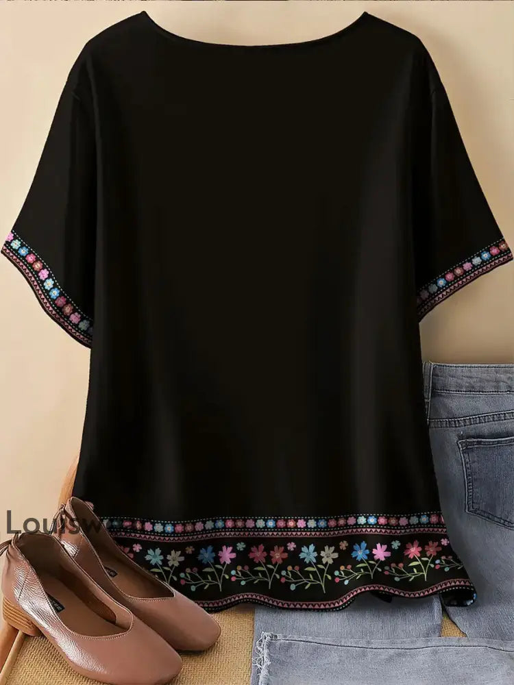 Damen Mexiko Cinco De Mayo Blumen kunst bedrucktes Top