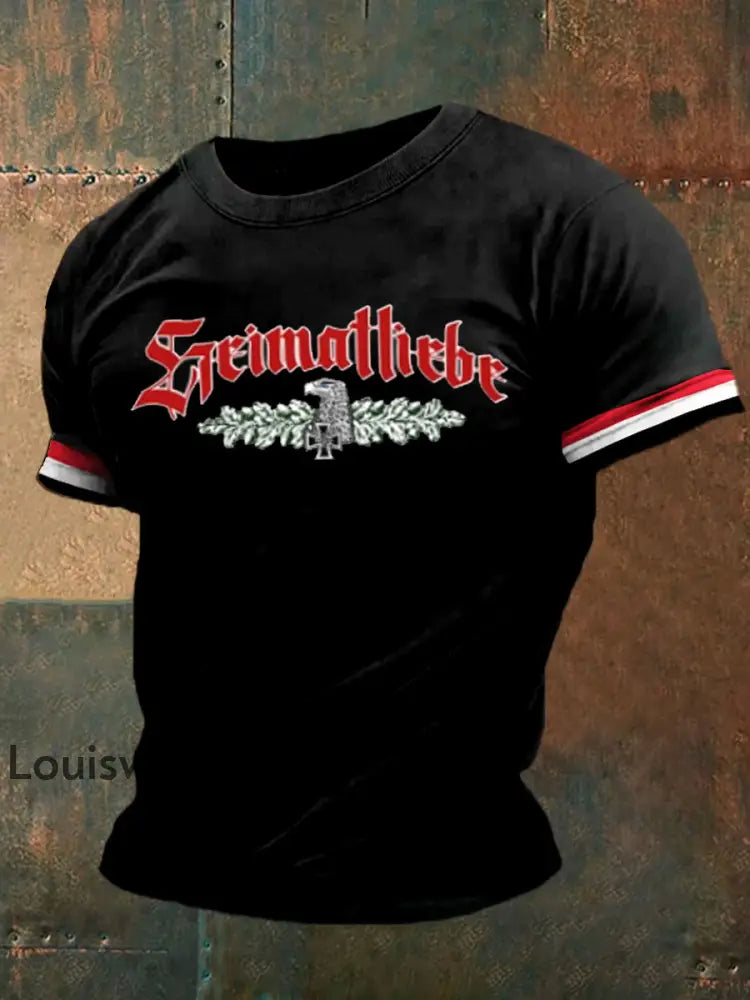 Herren Deutschland bedrucktes lässiges T-Shirt A / S