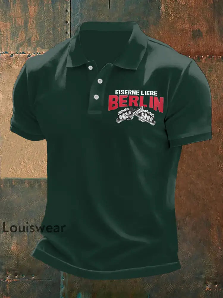Herren Eiserne Liebe Berlin Drei-Knopf-Tweed-Top Dunkelgrün / S