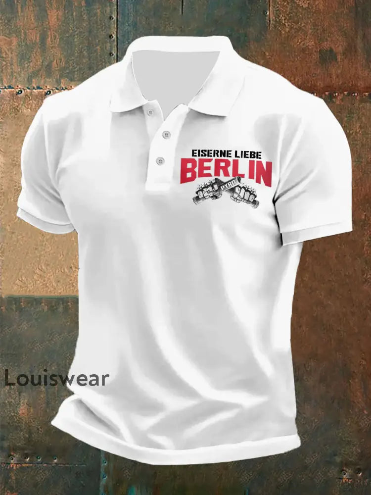 Herren Eiserne Liebe Berlin Drei-Knopf-Tweed-Top Weiß / S