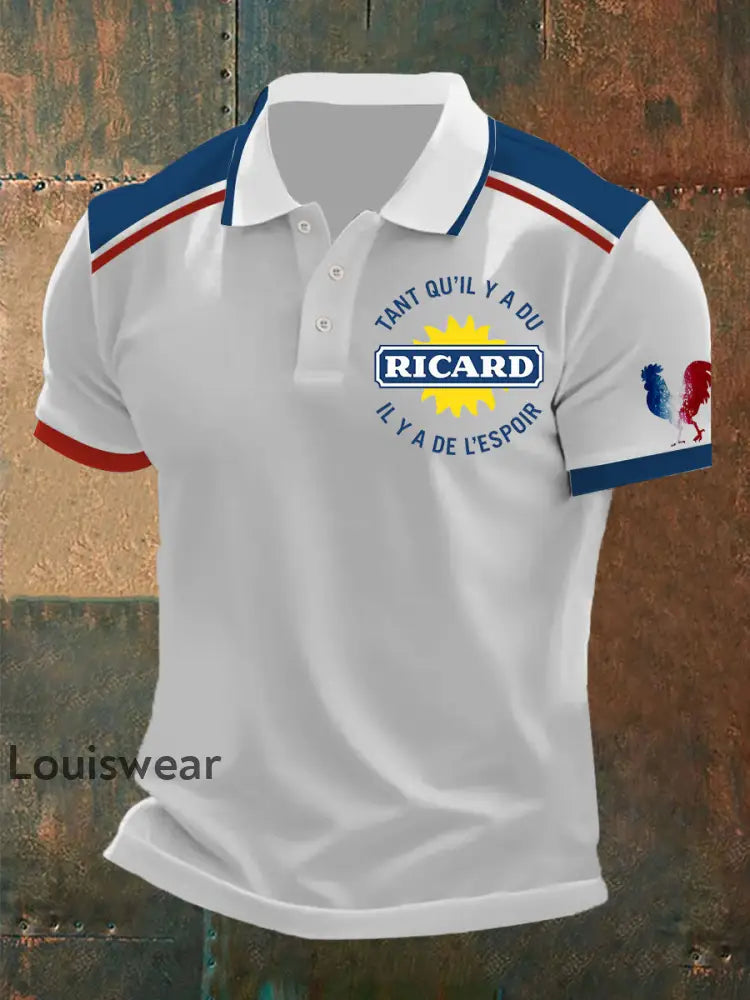 Kurzarm-Polos hirt für Herren Tant Qu’il Y A Du Ricard Weiß / S