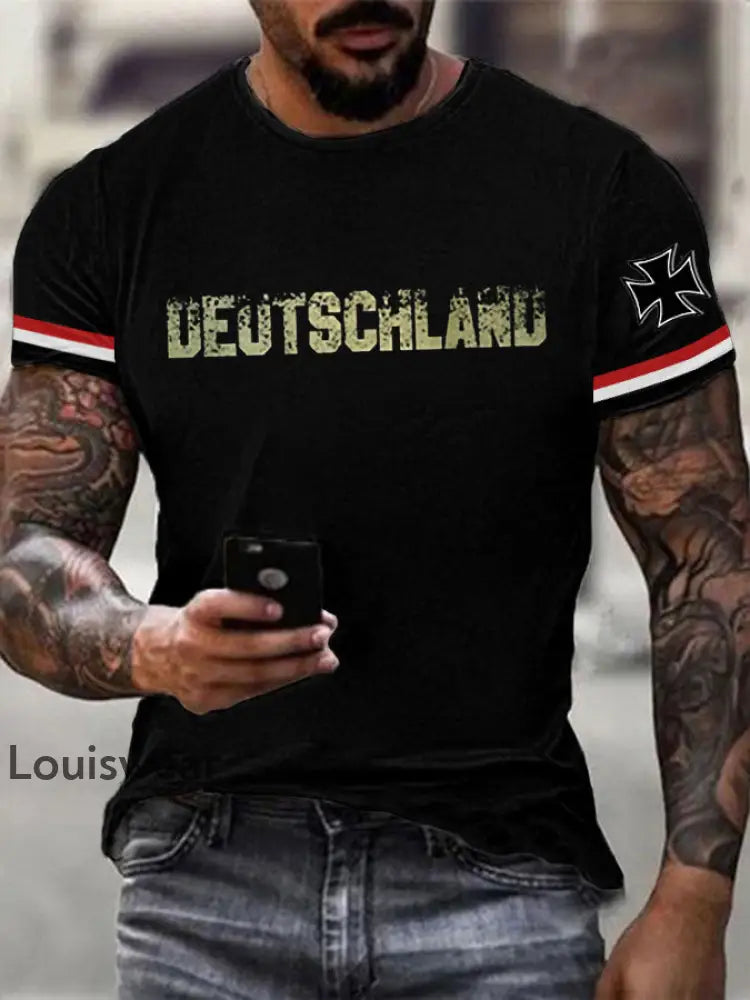Männer Deutschland Reichs krieg flagge Das ist mein Fahne Muskels hirt Tshirt
