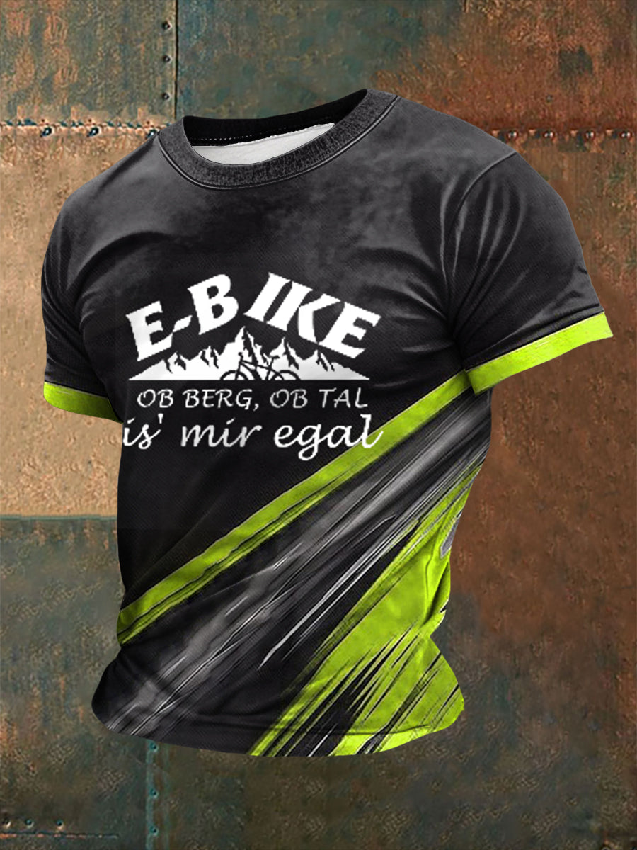 Fahre bedrucktes Kurzarm-T-Shirt für Männer