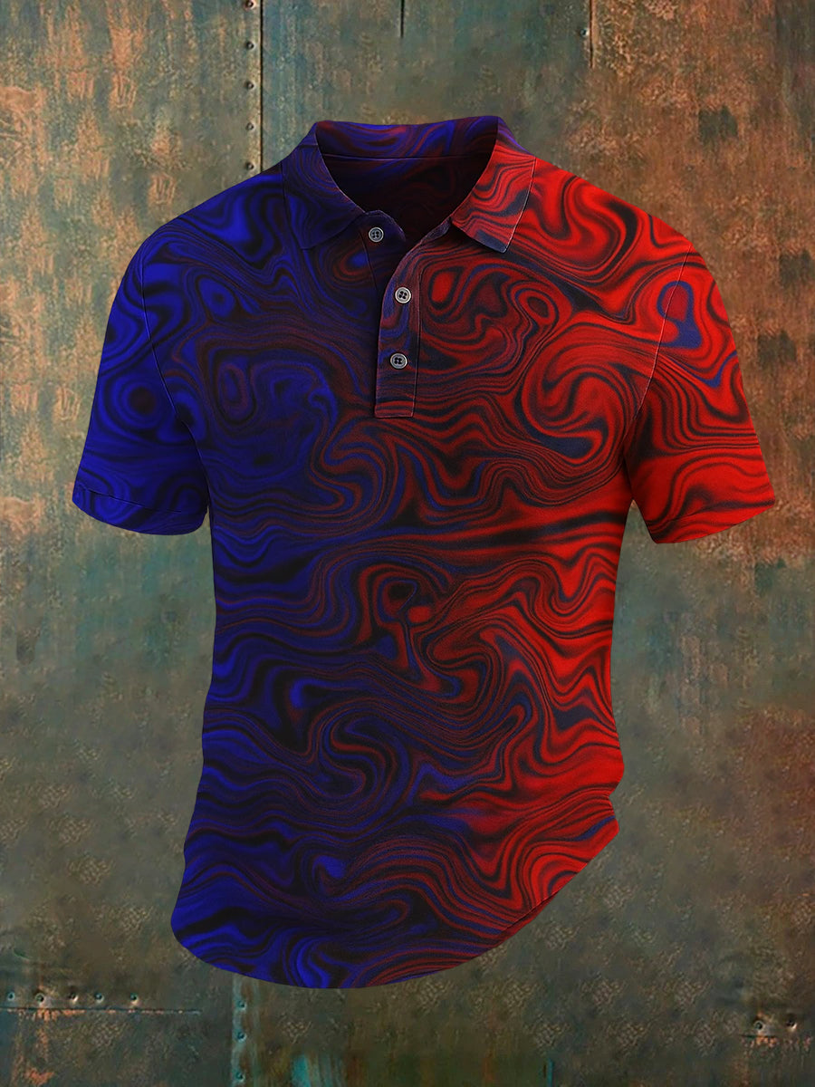 Herren Vintage Holiday Business Casual Polo Shirt