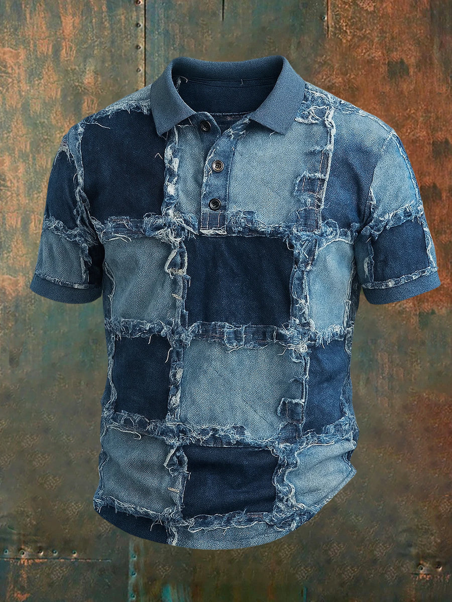 Herren Vintage Holiday Business Casual Polo Shirt