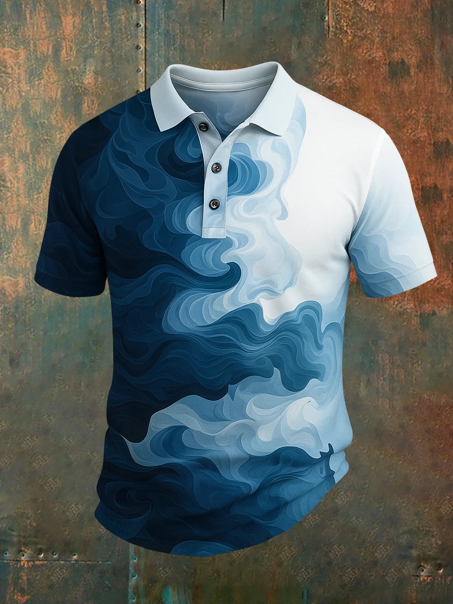 Herren Vintage Holiday Business Casual Polo Shirt