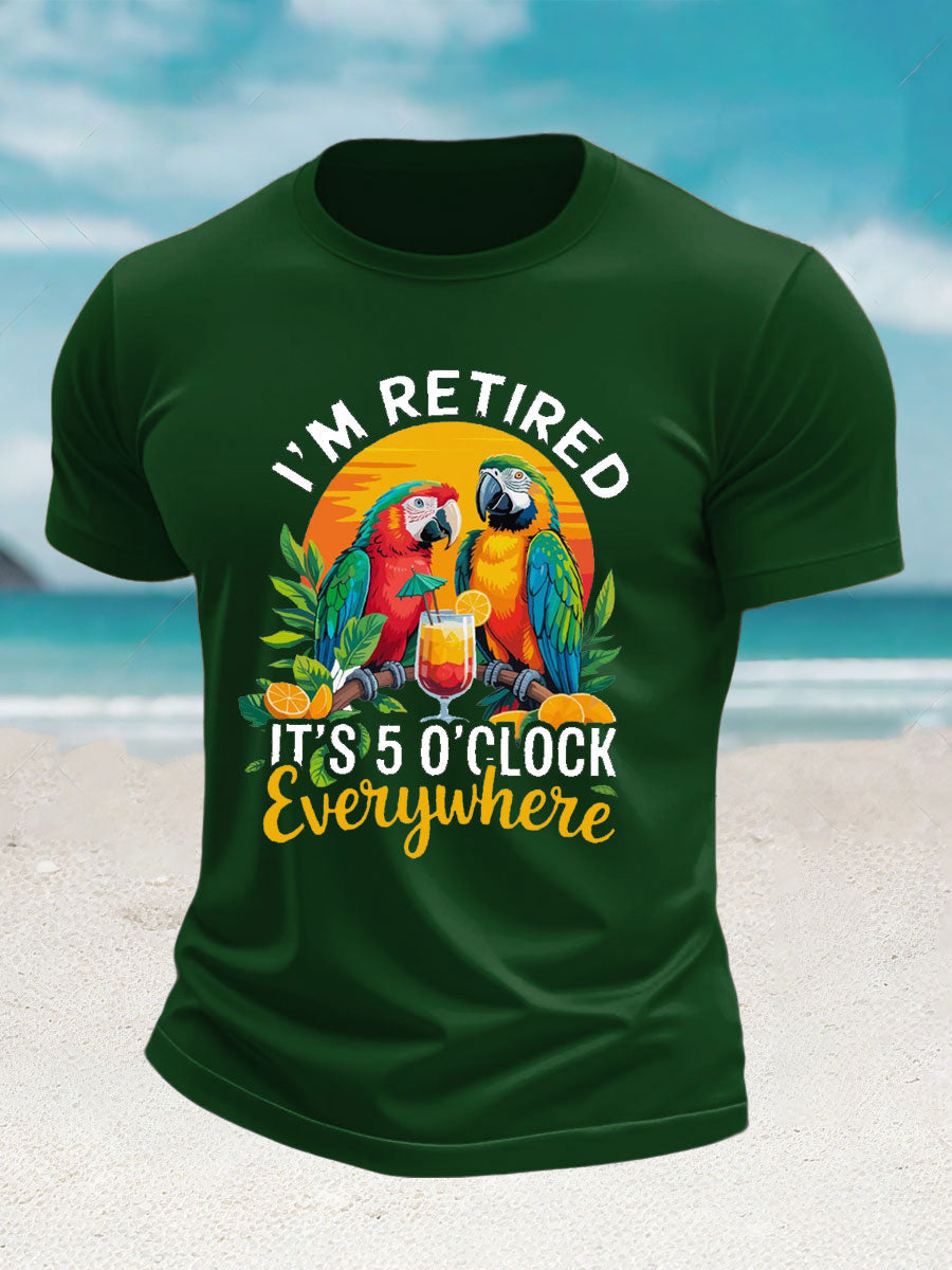 Herren-Kurzarm-T-Shirt Jimmy Buffett Day-Nachahmung aus Baumwolle