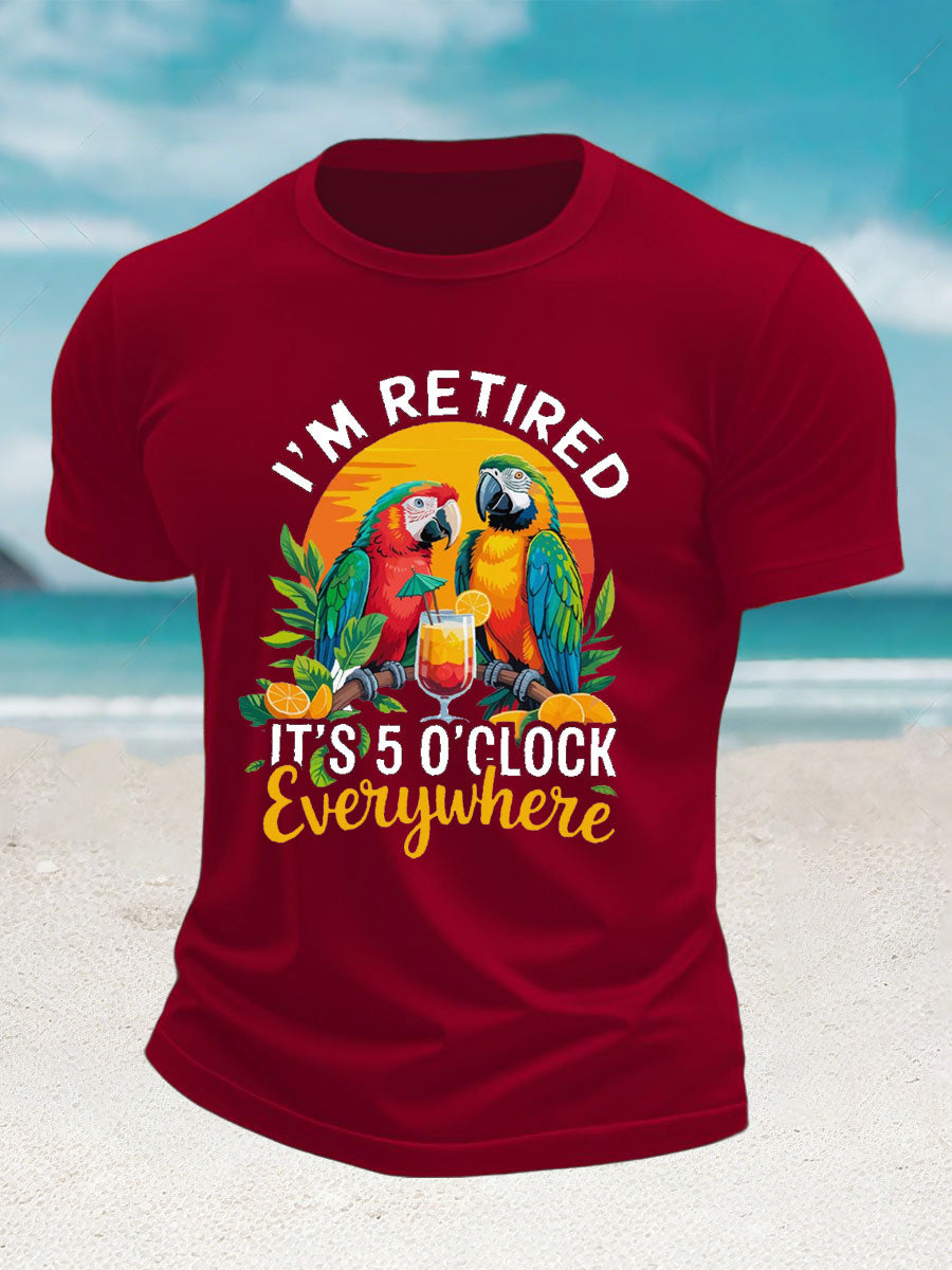 Herren-Kurzarm-T-Shirt Jimmy Buffett Day-Nachahmung aus Baumwolle