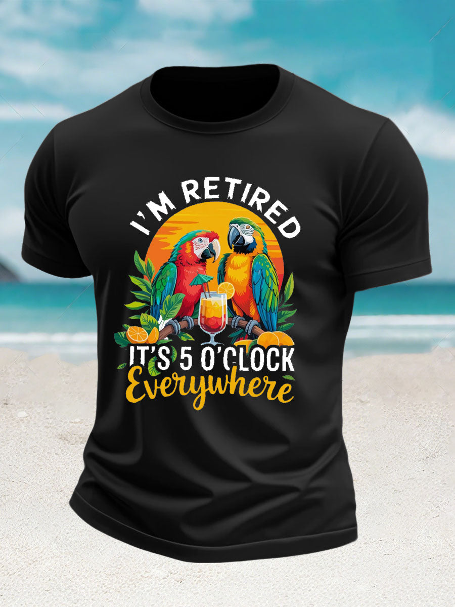 Herren-Kurzarm-T-Shirt Jimmy Buffett Day-Nachahmung aus Baumwolle