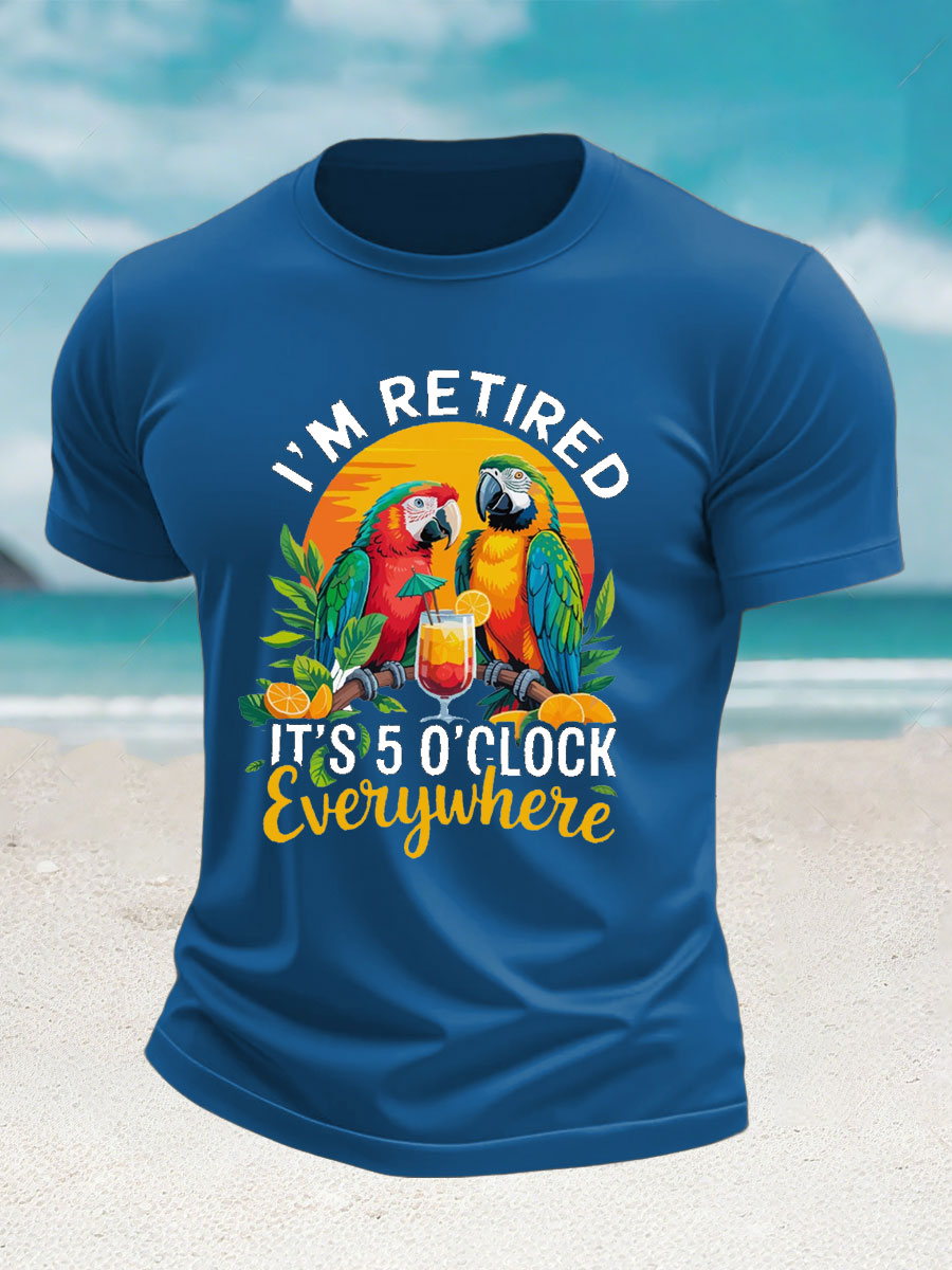 Herren-Kurzarm-T-Shirt Jimmy Buffett Day-Nachahmung aus Baumwolle