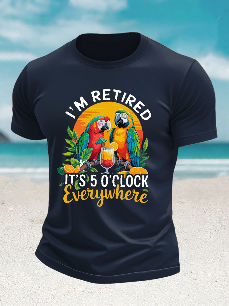 Herren-Kurzarm-T-Shirt Jimmy Buffett Day-Nachahmung aus Baumwolle