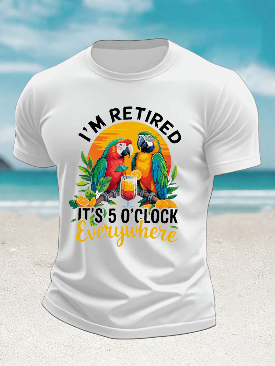 Herren-Kurzarm-T-Shirt Jimmy Buffett Day-Nachahmung aus Baumwolle