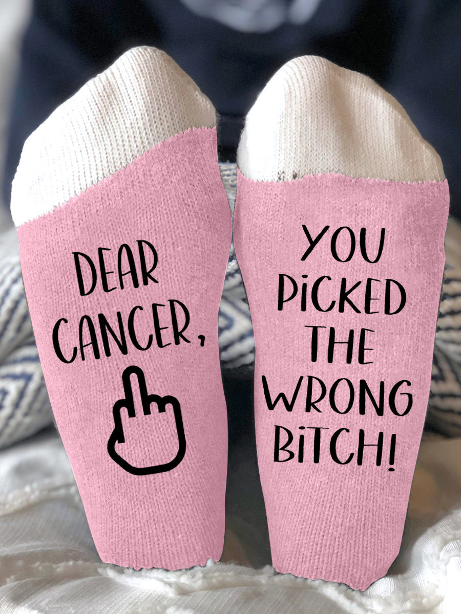 Hey Krebs du hast die falsche Schlampe Unisex-Socken ausgewählt