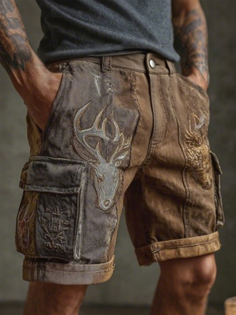 Westliche Elch-Shorts für Herren