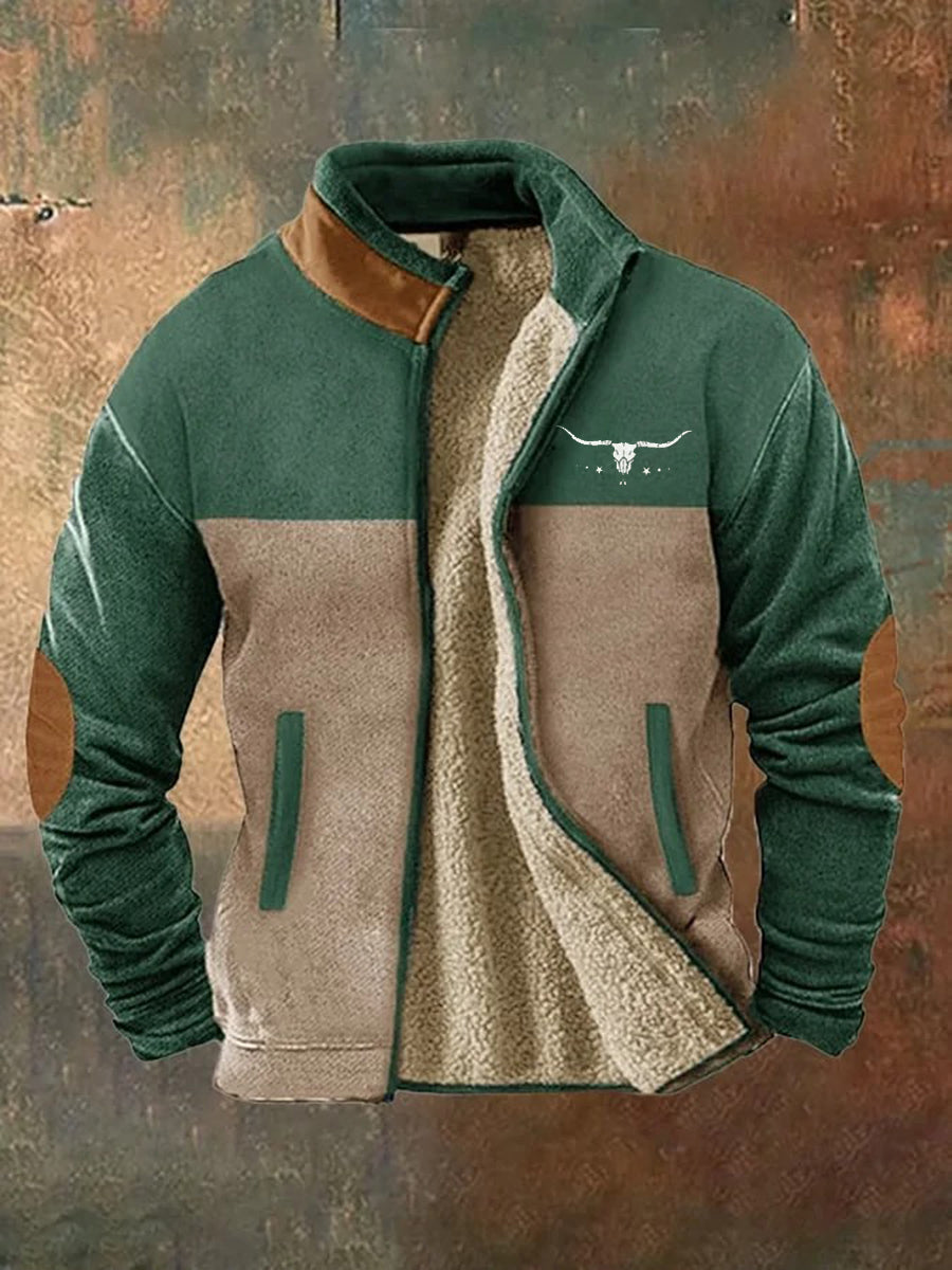 Herren Vintage Western bedrucktes Casual Sweatshirt