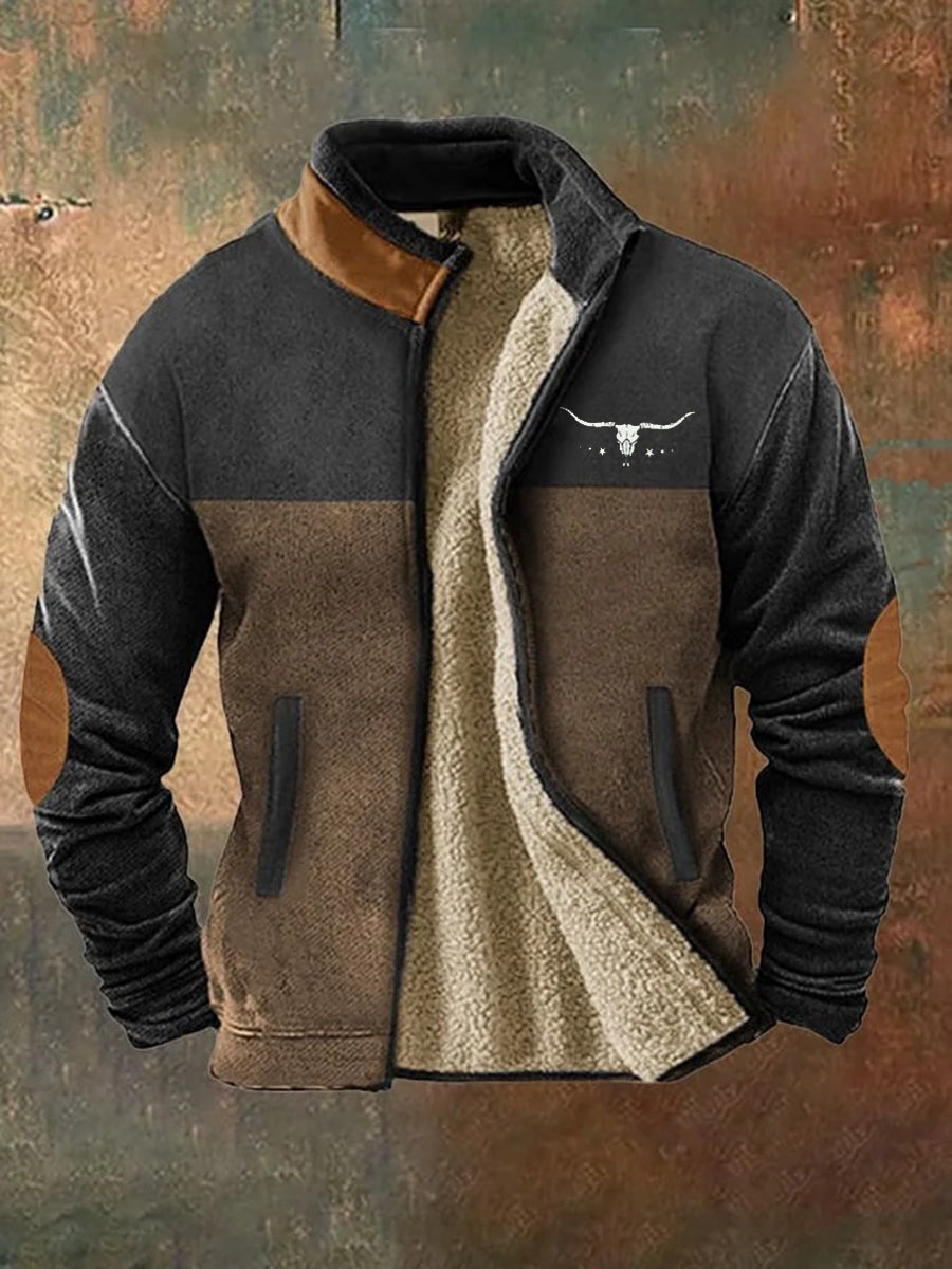 Herren Vintage Western bedrucktes Casual Sweatshirt