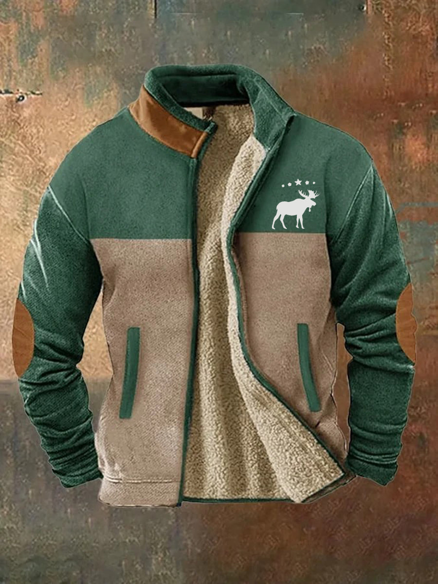 Herren Vintage Western Elk bedrucktes lässiges Sweatshirt