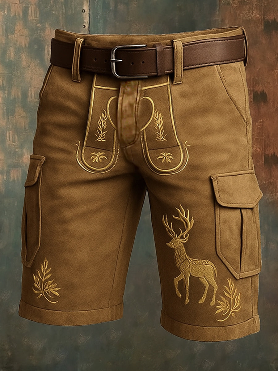Oktoberfest Hirschhosen Künstlerisch bedruckte Taschen tasche Freizeit-Cargo-Shorts