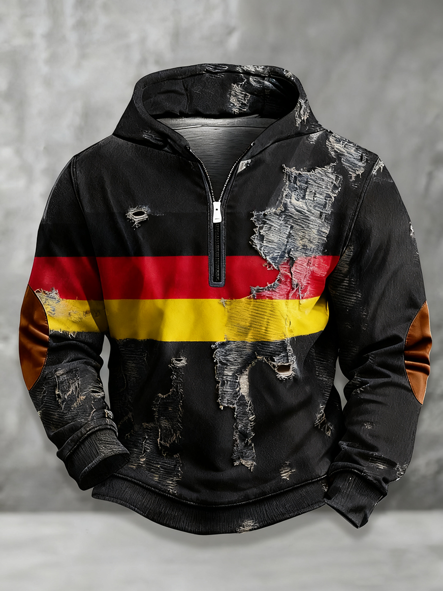 Männer Deutschland Kunstdruck Hoodie