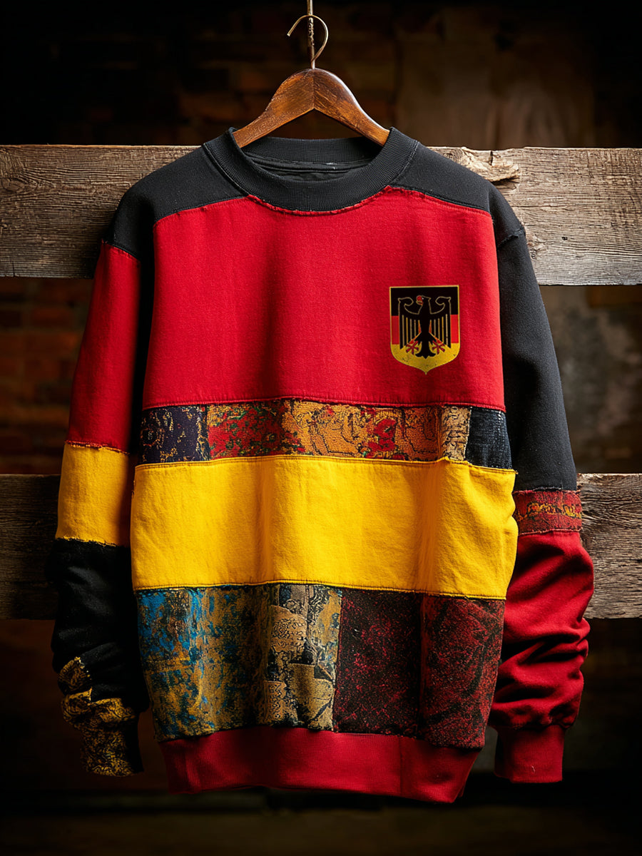 Herren-Sweatshirt mit Rundhals ausschnitt Deutschland Kunstdruck