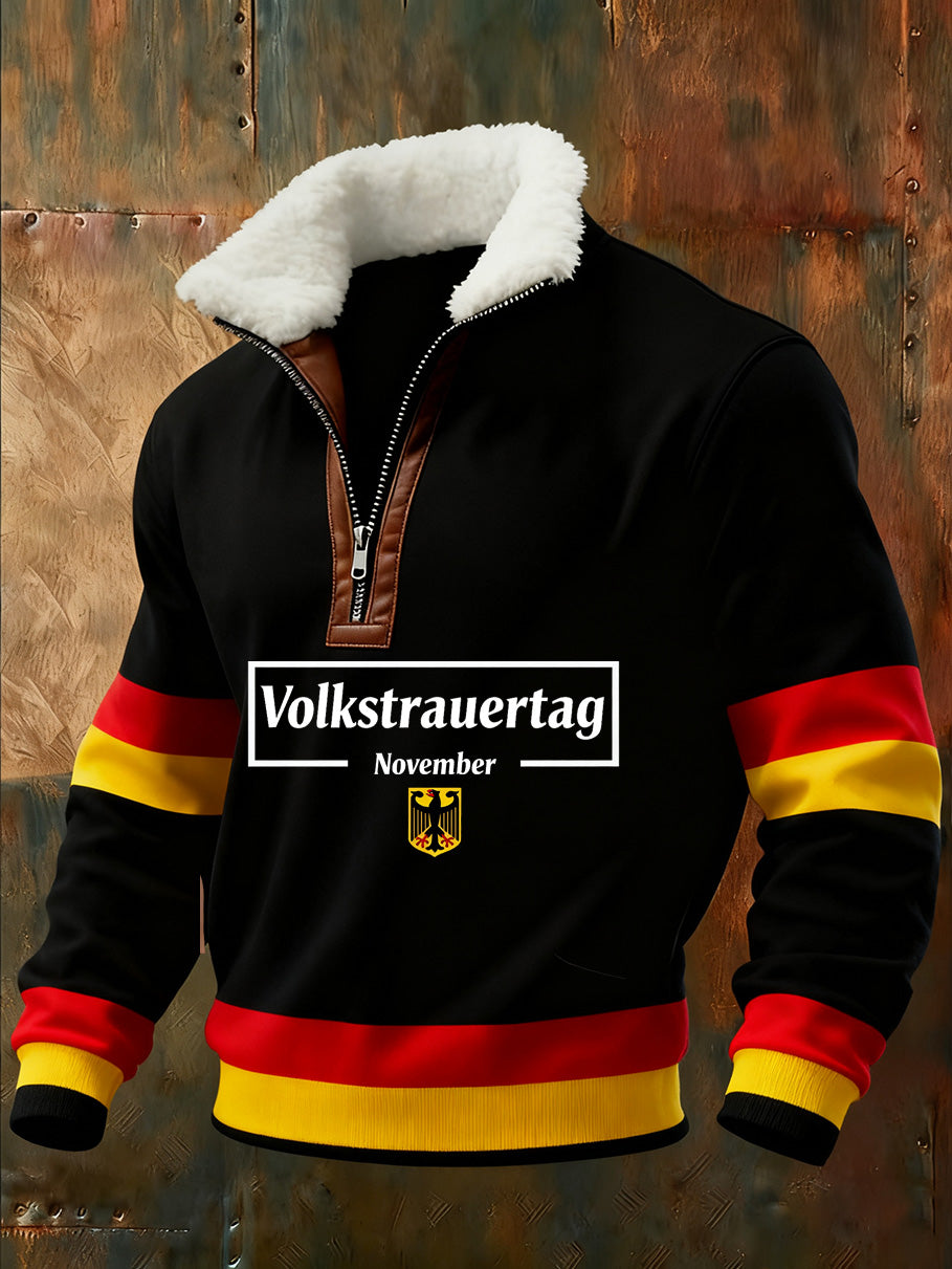 Deutsches Kunstdruck-Sweatshirt für Herren, Volkstrauertag