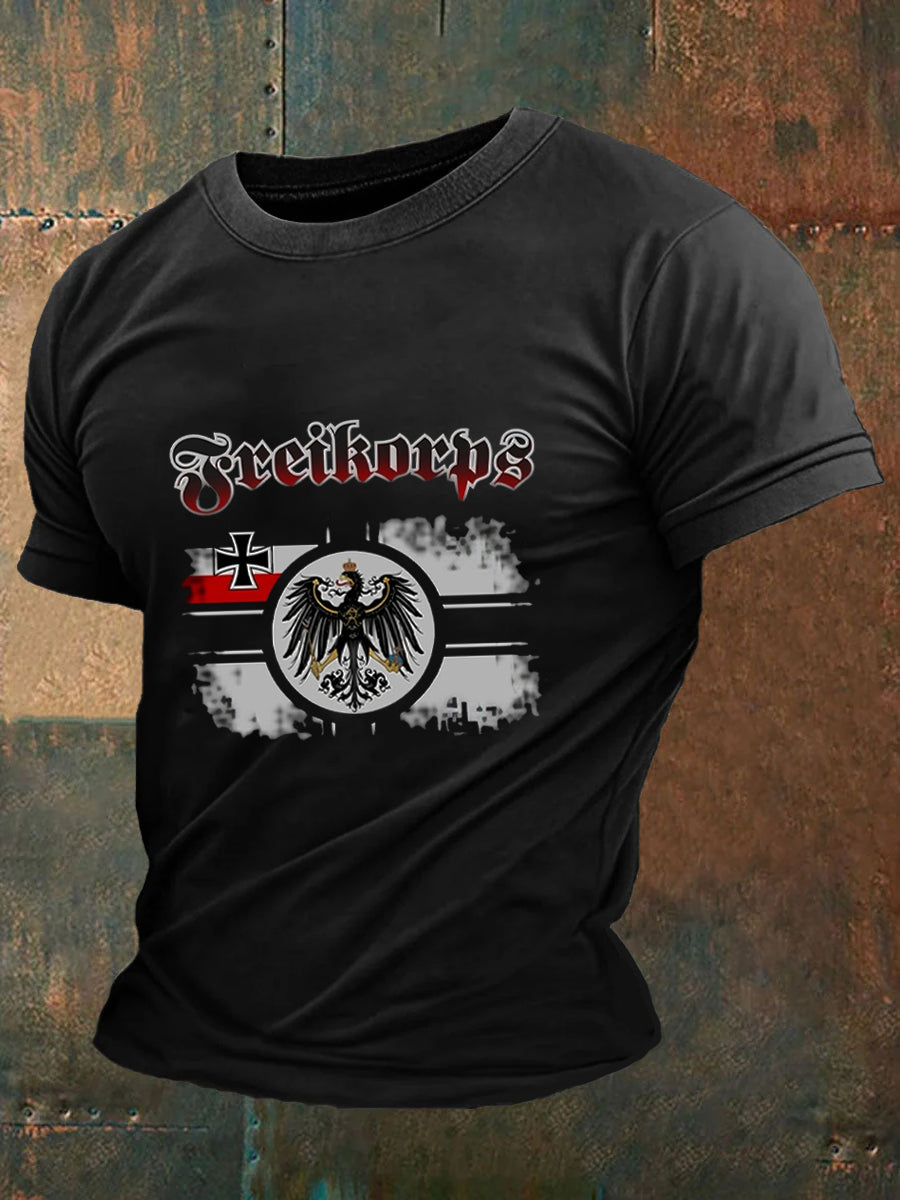 Herren Lässiges T-Shirt mit Rundhals ausschnitt, kurz ärmel iges T-Shirt