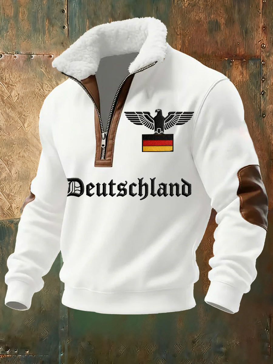 Herren-Sweatshirt mit deutschem Vintage-Kunstdruck