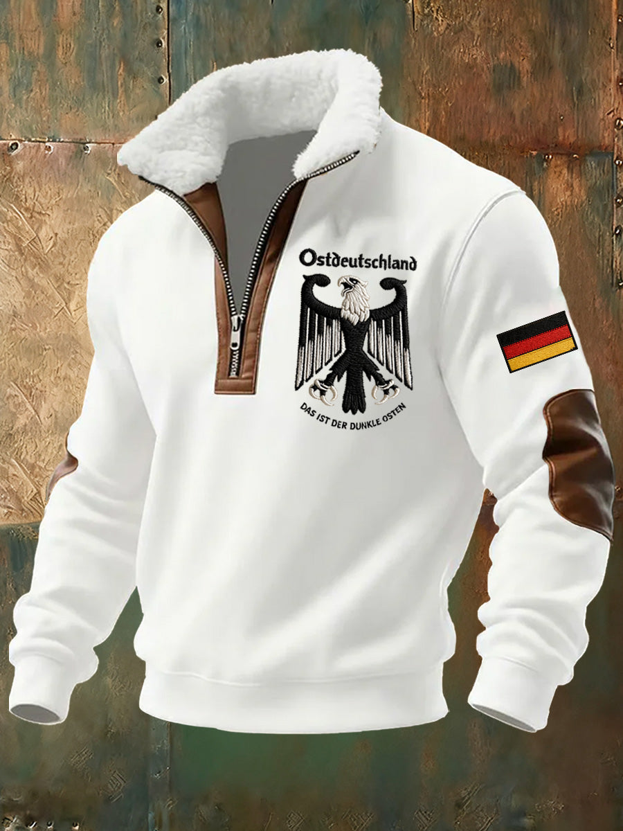 Herren-Sweatshirt mit deutschem Vintage-Kunstdruck