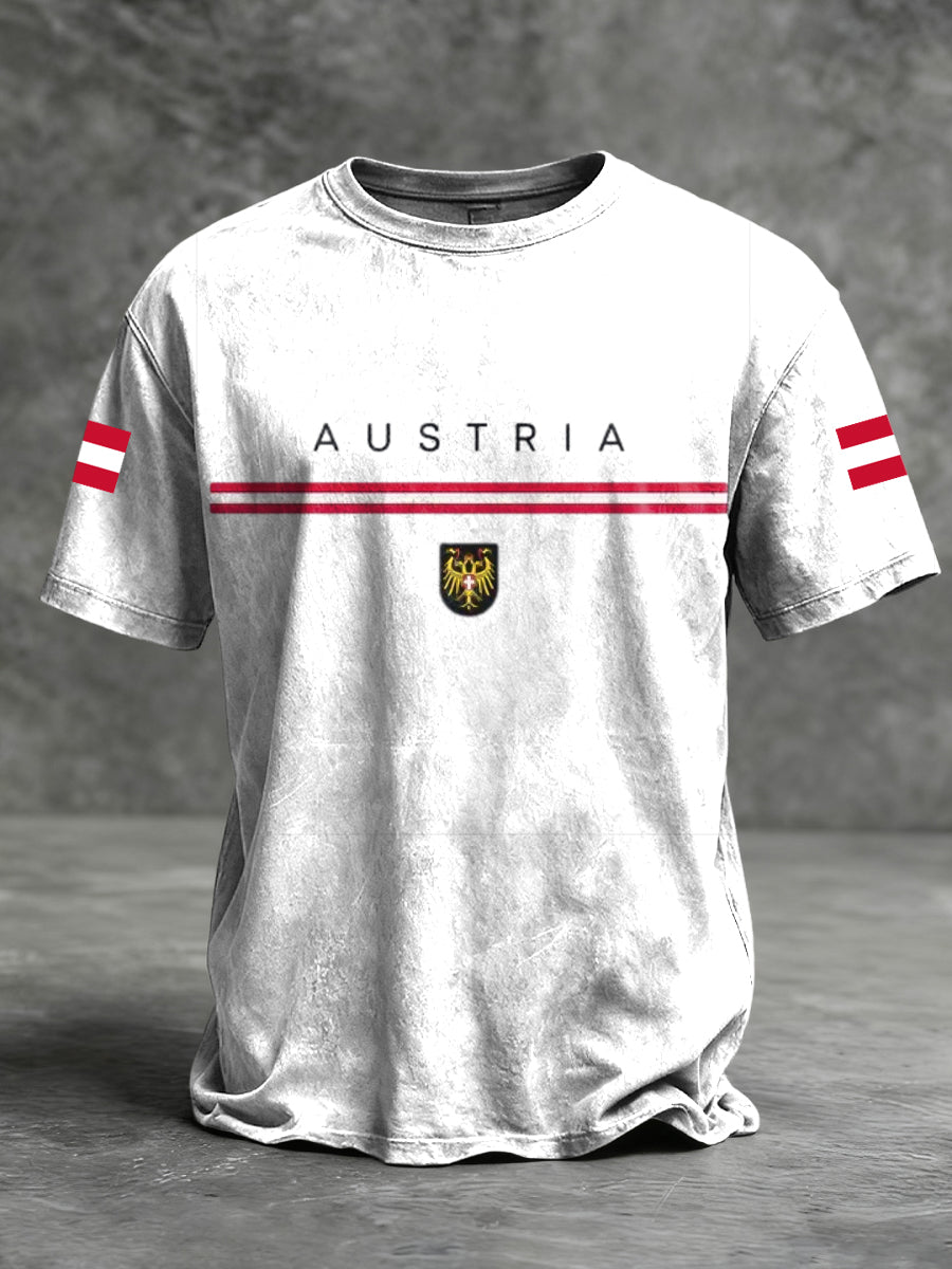 Retro österreich ische Flagge Gedenk-Freizeit-T-Shirt