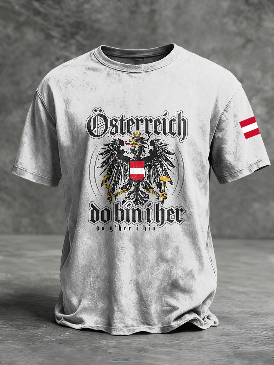 Retro österreich isches Emblem Patriot Casual T-Shirt