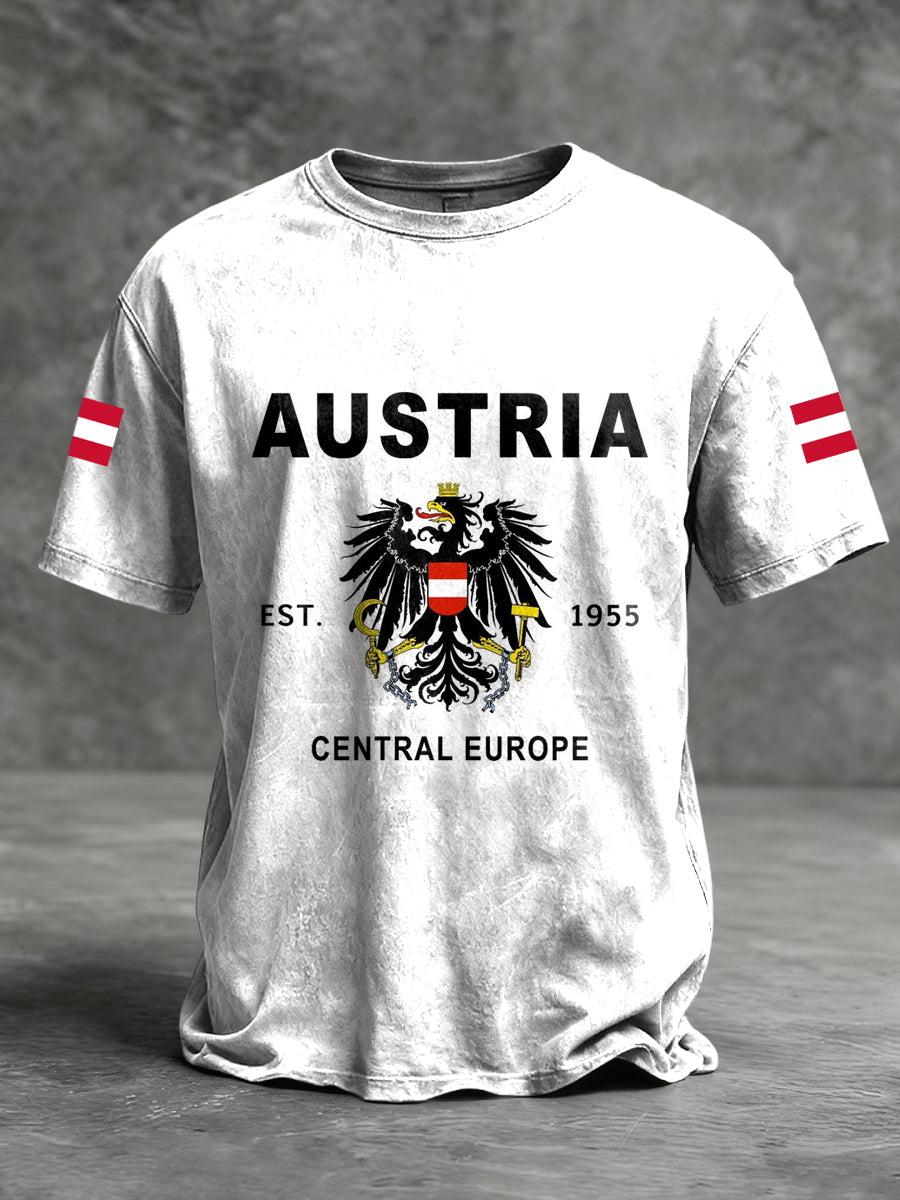 Retro österreich isches Emblem Casual T-Shirt