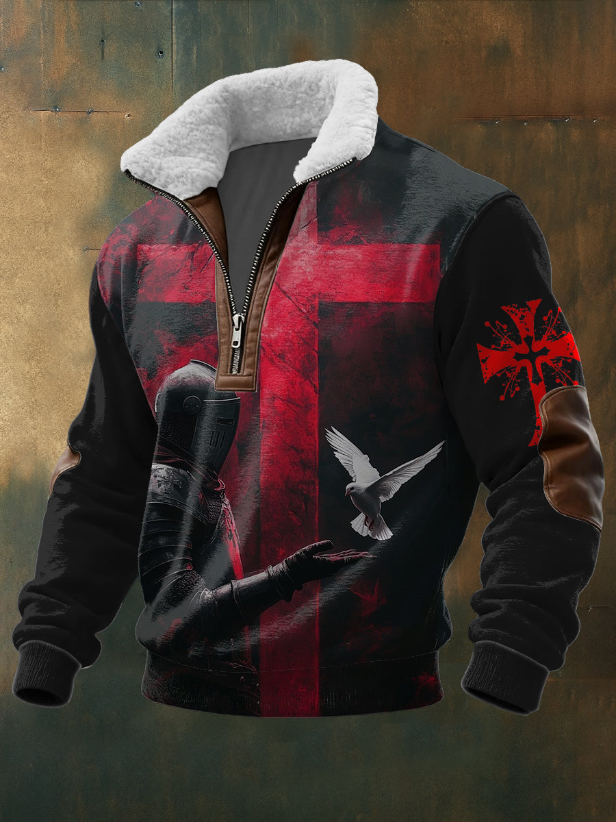 Herren Deutsche Eiserne Kreuz Soldat und Friedens taube Sweatshirt