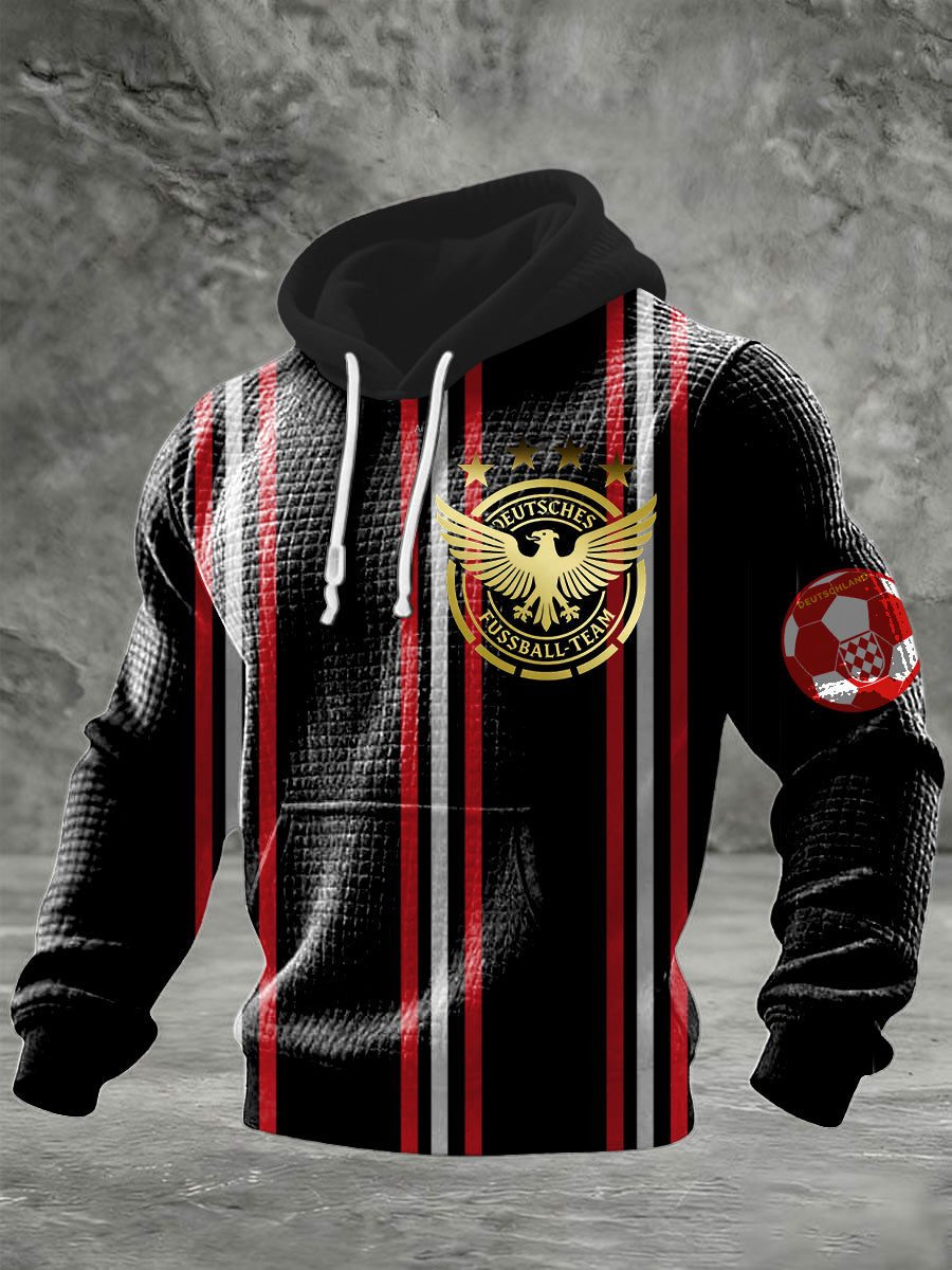 Männer kühn gestreifte Deutschland Eagle Soccer Team Hoodie