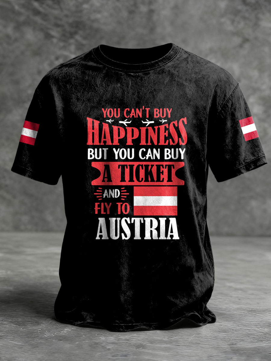 Retro österreich ische Flagge lässig T-Shirt