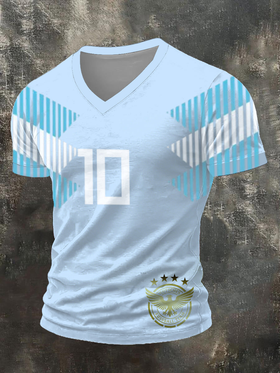 Herren hellblau Argentinien-Themen nummer 10 T-Shirt