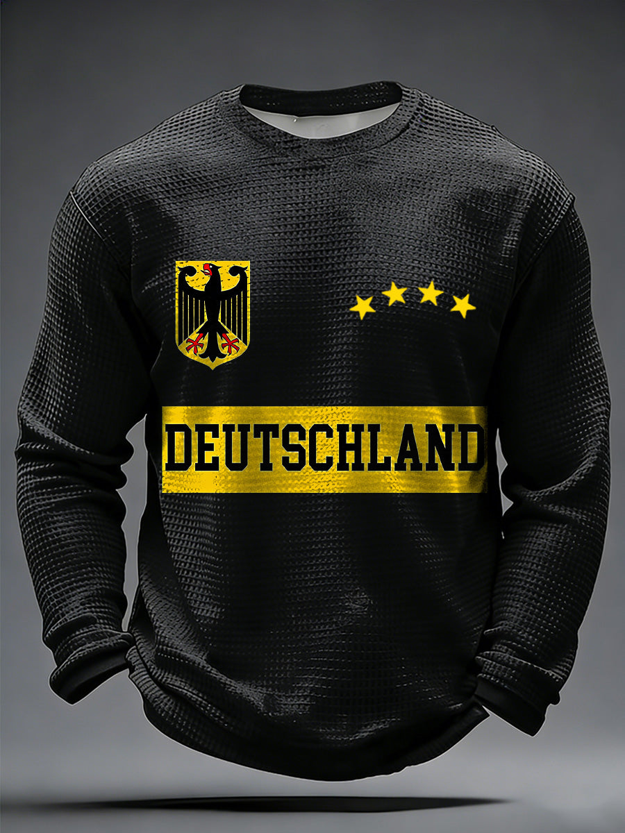 Herren-Gedenk-T-Shirt mit National flaggen druck zur Unterstützung der deutschen Weltmeister schaft