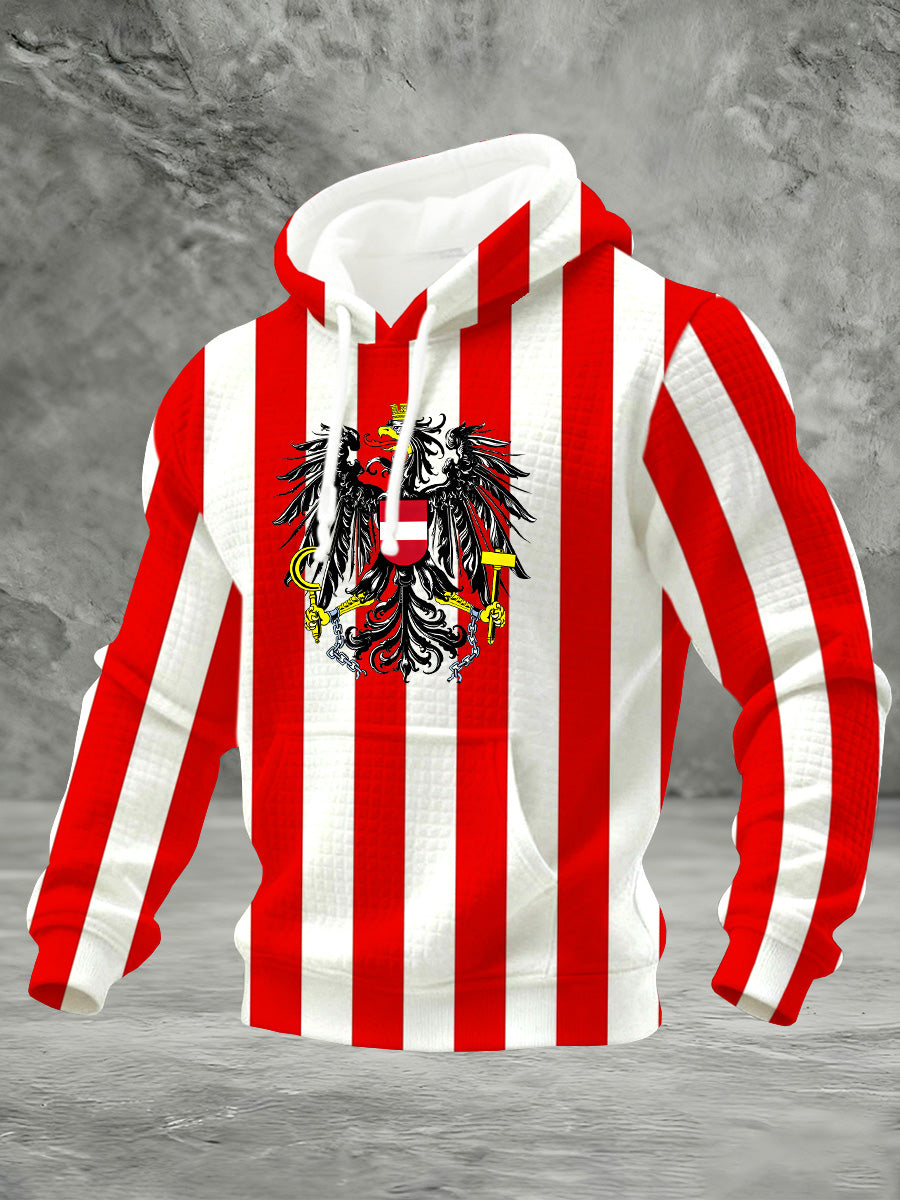 Warme Jacke mit österreichi schem Flaggen druck für Männer
