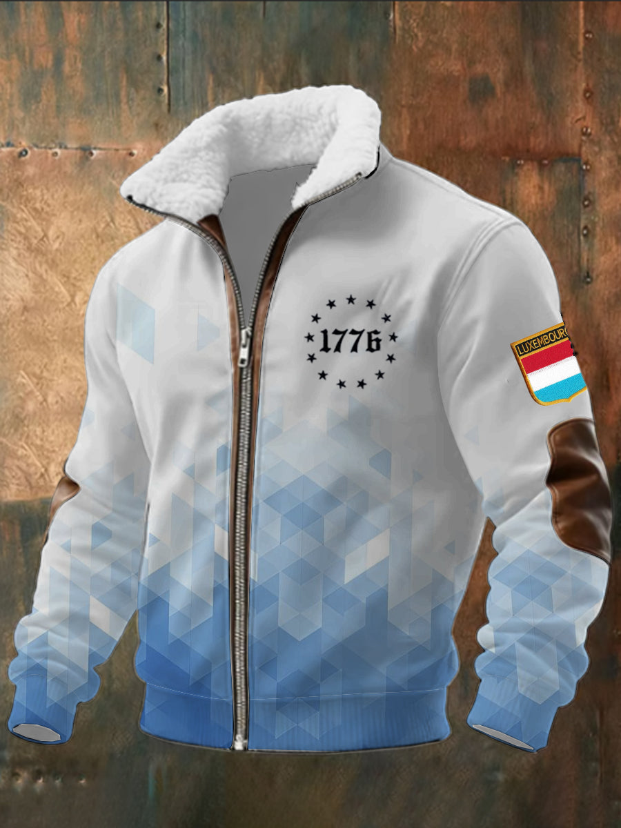 Herren Stilvolle Steigung Blau Luxemburg 1776 Jacke