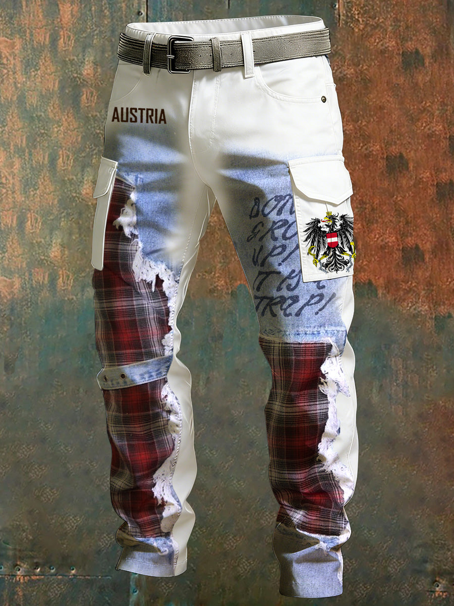 Österreich ische Kunstdruck hosen für Herren
