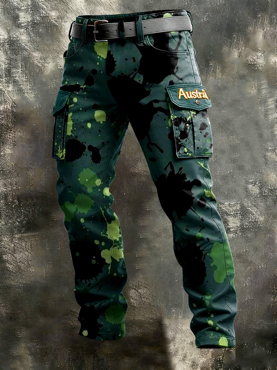 Österreich ische Camouflage Pigment-bedruckte Freizeit hosen für Herren