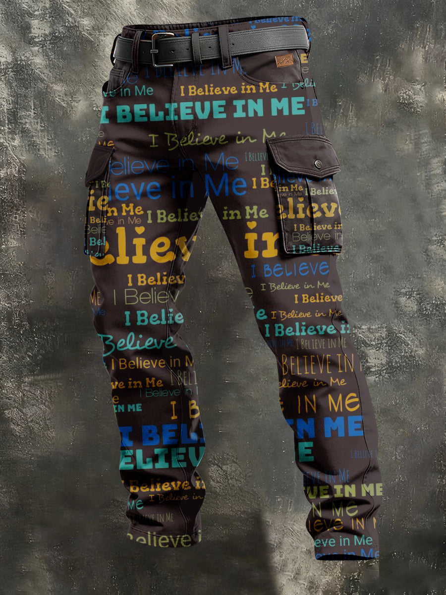 Herren-Retro-Urlaub Business-Kunstdruck Freizeit-Hose