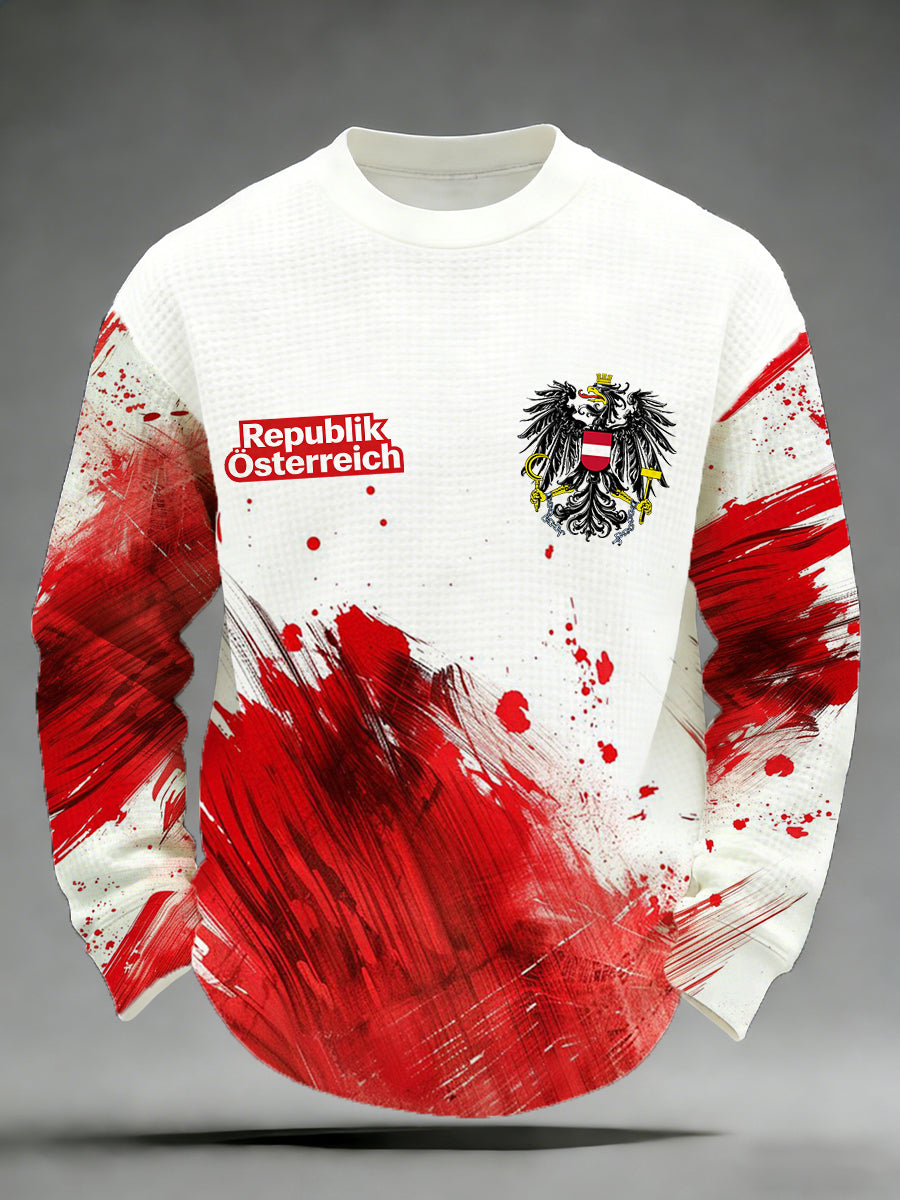 Langärmliges Herren hemd mit österreichisch inspirierter Print