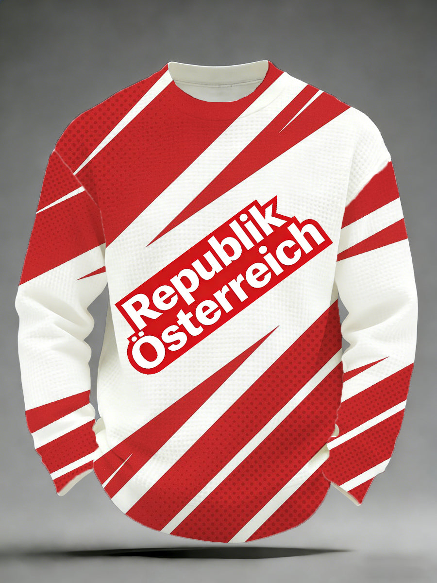 Langärmliges Herren hemd mit österreichisch inspirierter Print