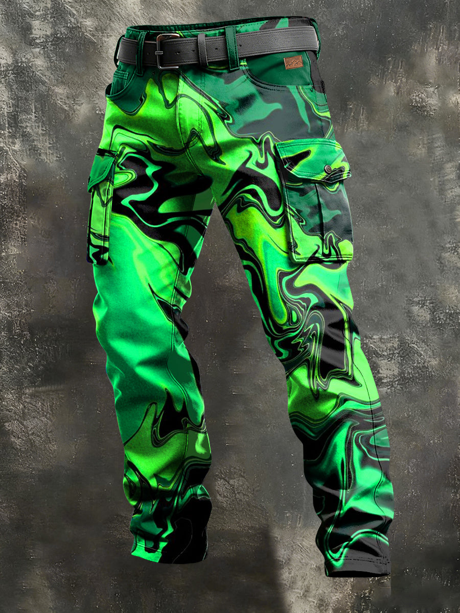 Herren-Retro-Urlaub Business-Kunstdruck Freizeit-Hose