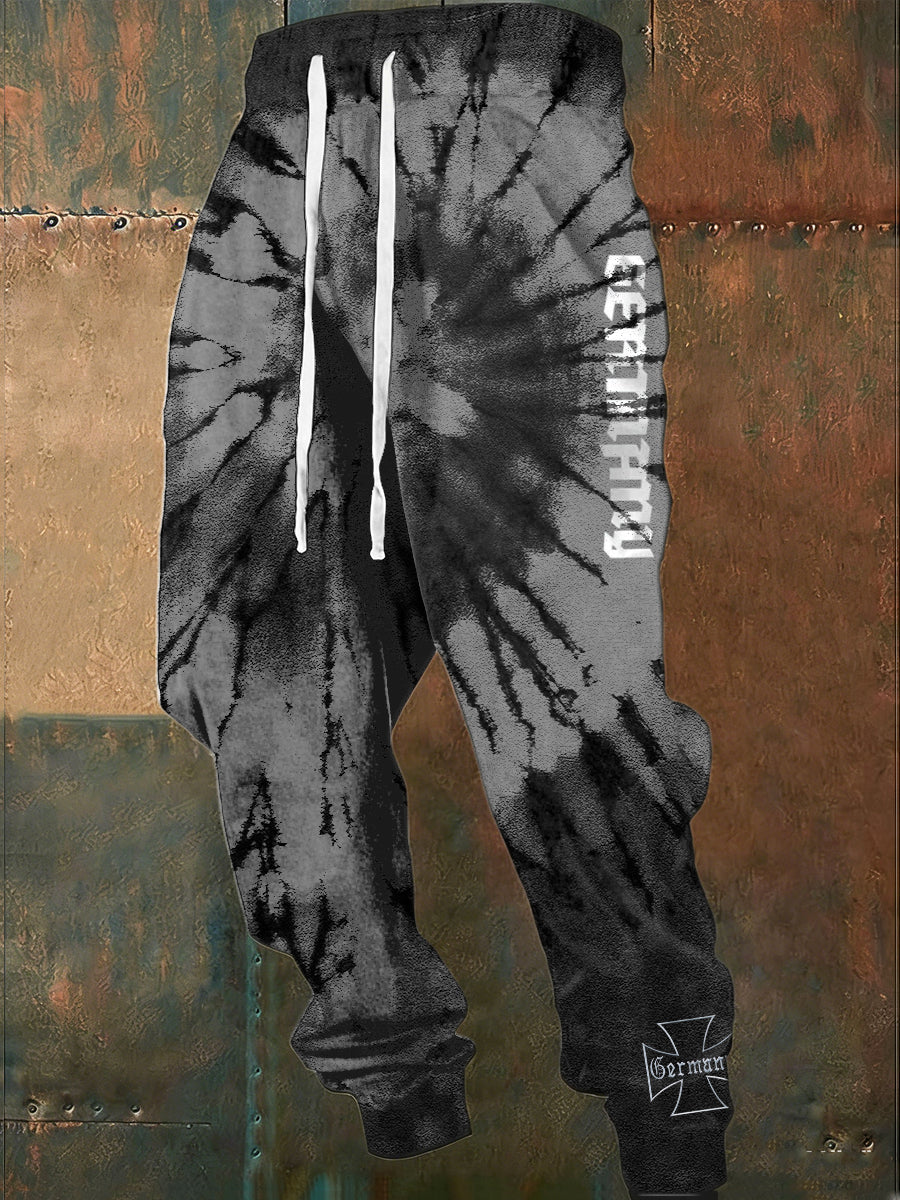 Herren Kantige schwarz-graue Krawatte "DEUTSCHLAND" Jogging hose
