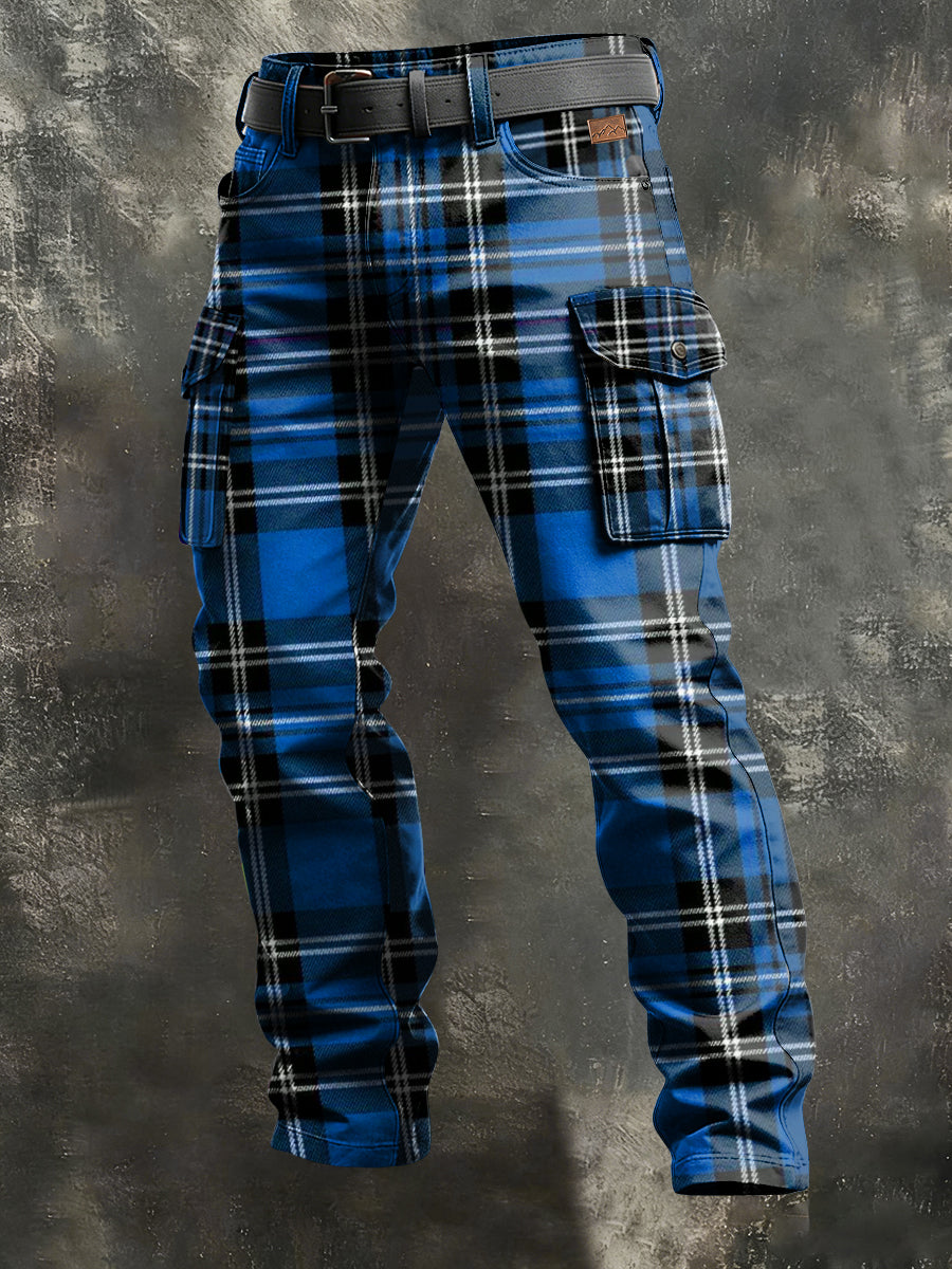 Herren-Retro-Urlaub Business-Kunstdruck Freizeit-Hose