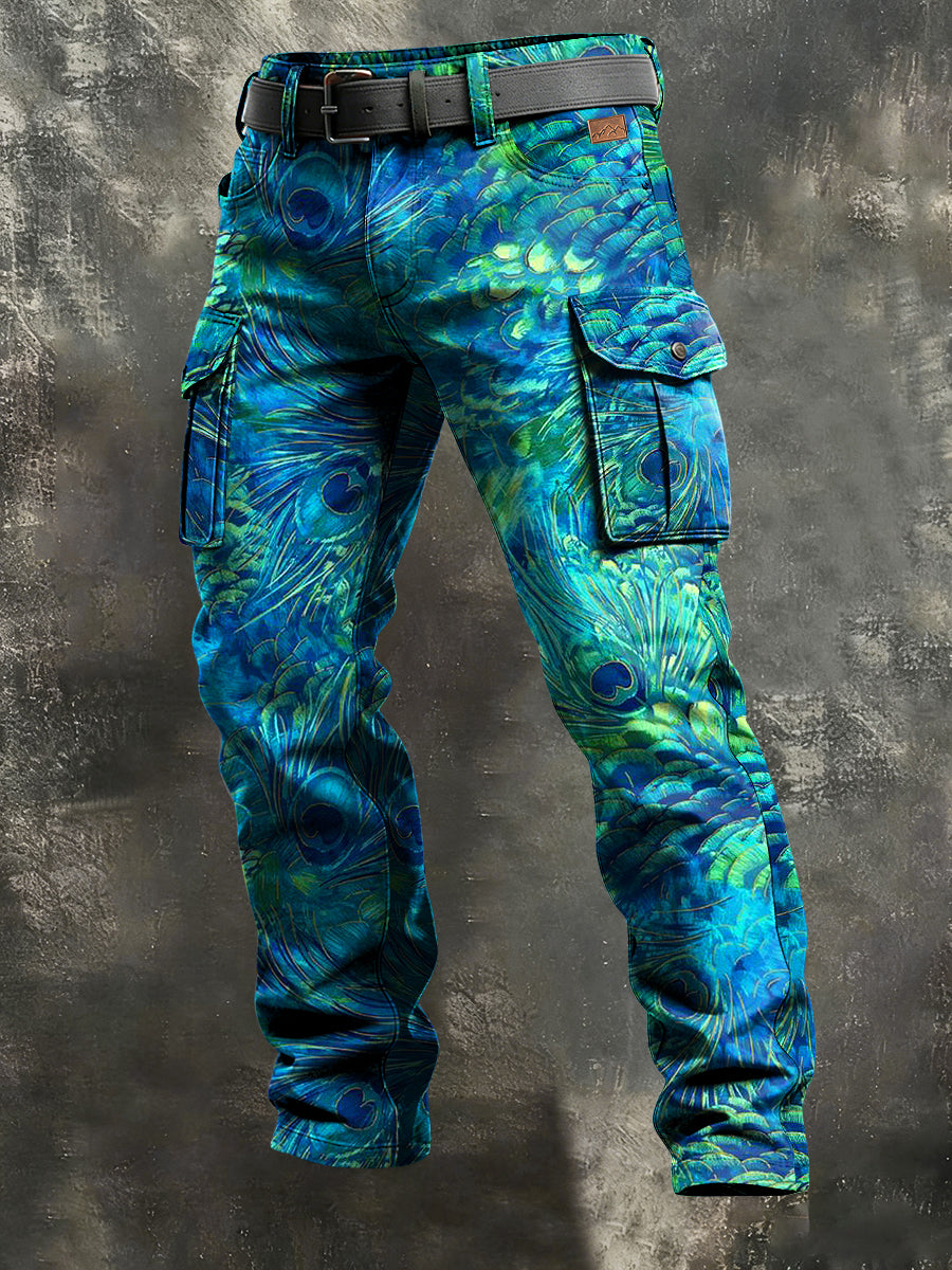 Herren-Retro-Urlaub Business-Kunstdruck Freizeit-Hose