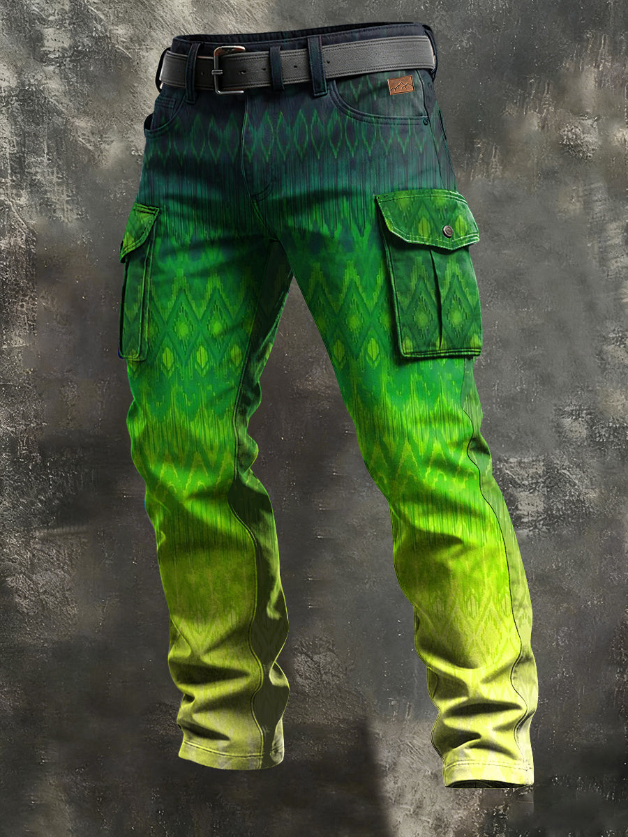 Herren-Retro-Urlaub Business-Kunstdruck Freizeit-Hose