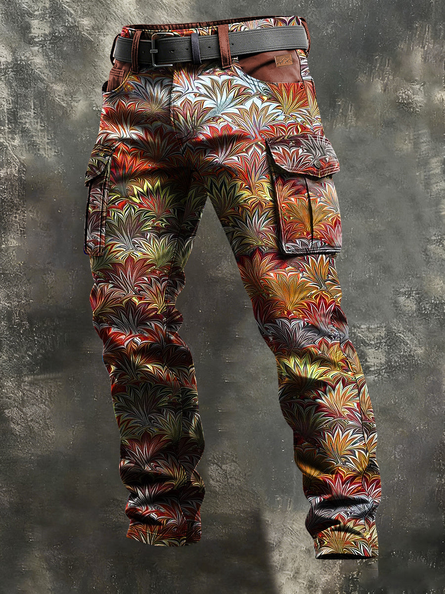 Herren-Retro-Urlaub Business-Kunstdruck Freizeit-Hose