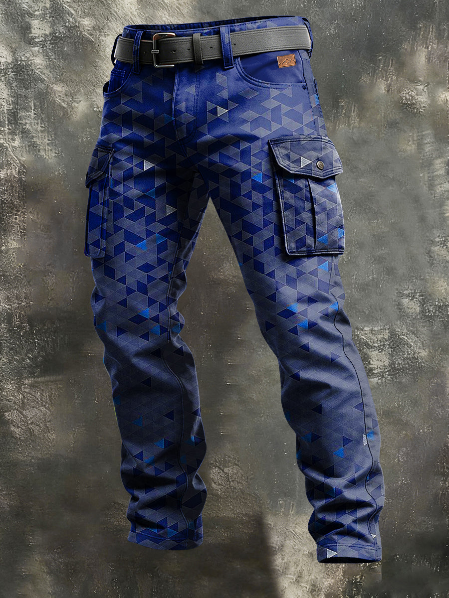 Herren-Retro-Urlaub Business-Kunstdruck Freizeit-Hose